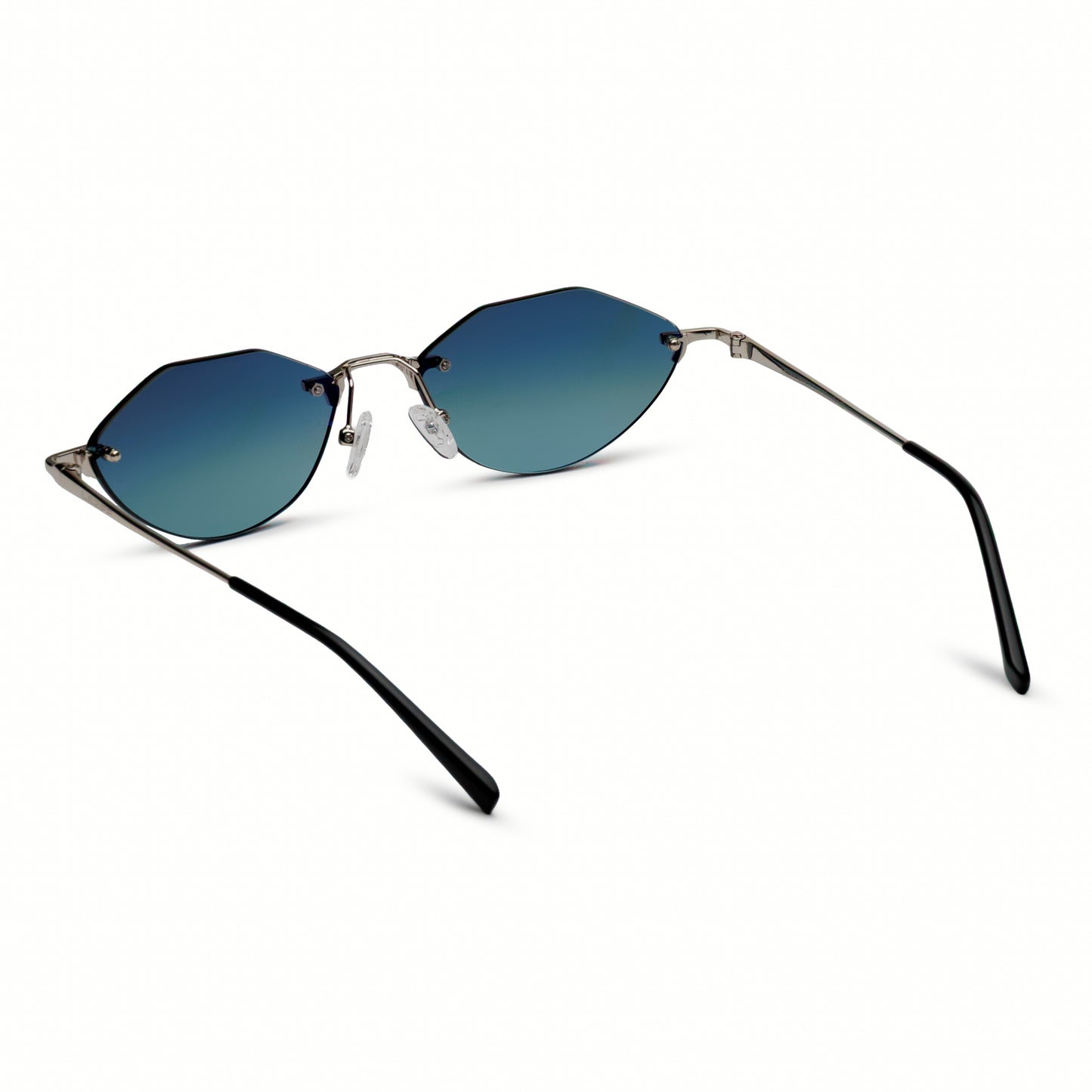 Blu Petrolio Gradient-Argento
