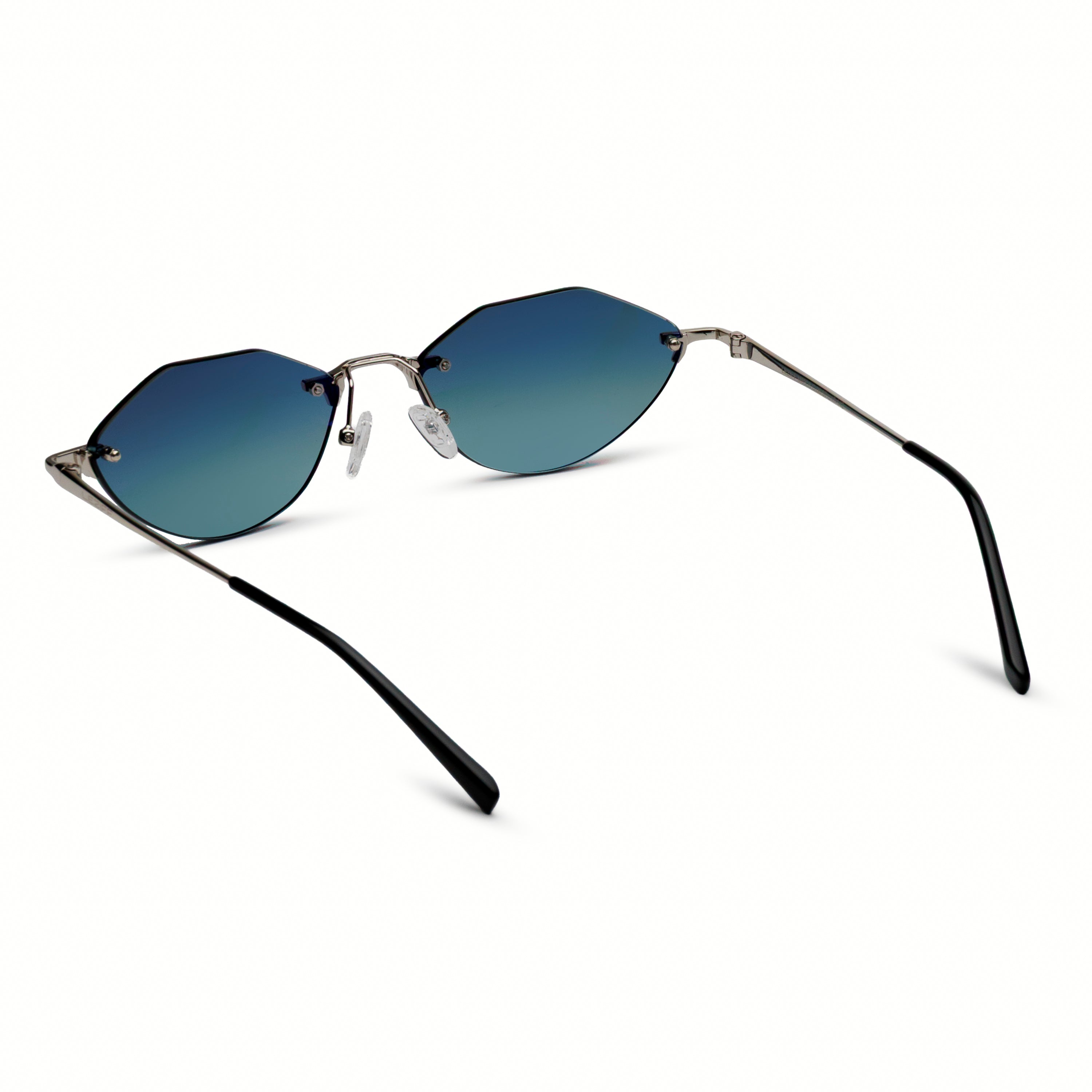 Blu Petrolio Gradient-Argento